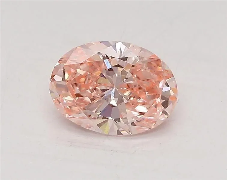 0.71ct OVAL Fancy Vivid Pink VS2 Coloured Lab diamond