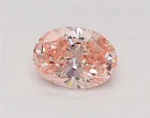 0.71ct OVAL Fancy Vivid Pink VS2 Coloured Lab diamond