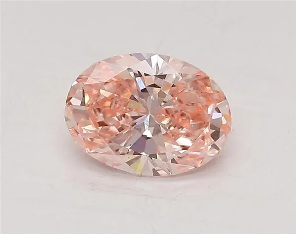 0.71ct OVAL Fancy Vivid Pink VS2 Coloured Lab diamond