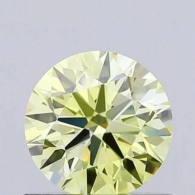 0.65ct ROUND Fancy Intense Yellow VVS2 Coloured Lab diamond