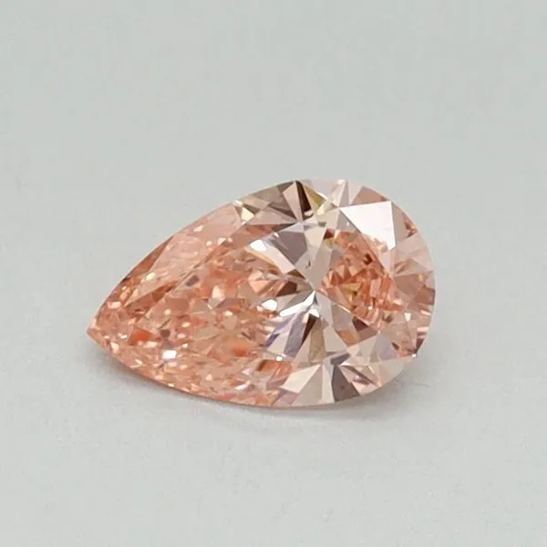 0.3ct PEAR Fancy Vivid Pink VS2 Coloured Lab diamond