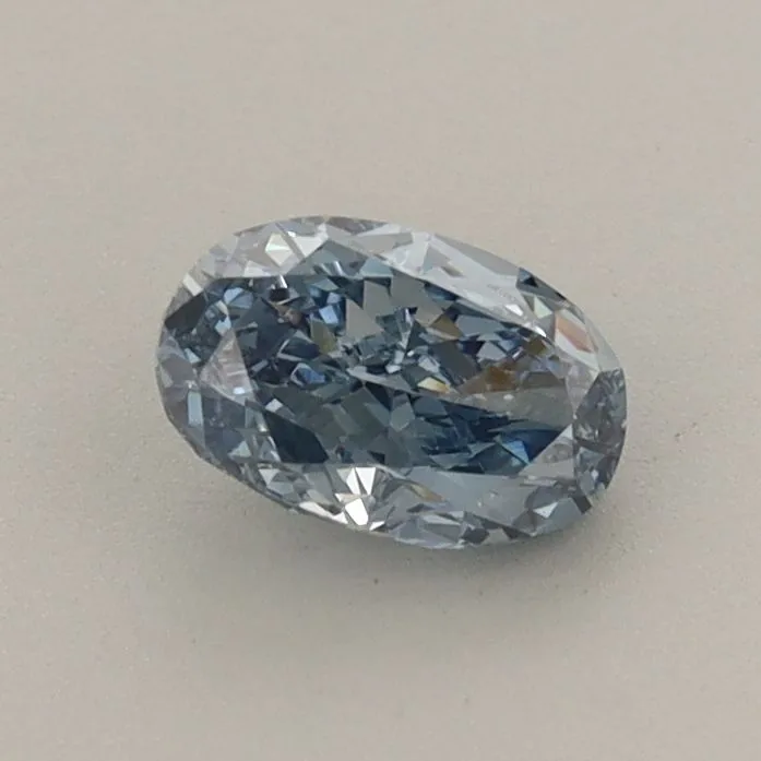 0.59ct OVAL Fancy Vivid Blue VS1 Coloured Lab diamond