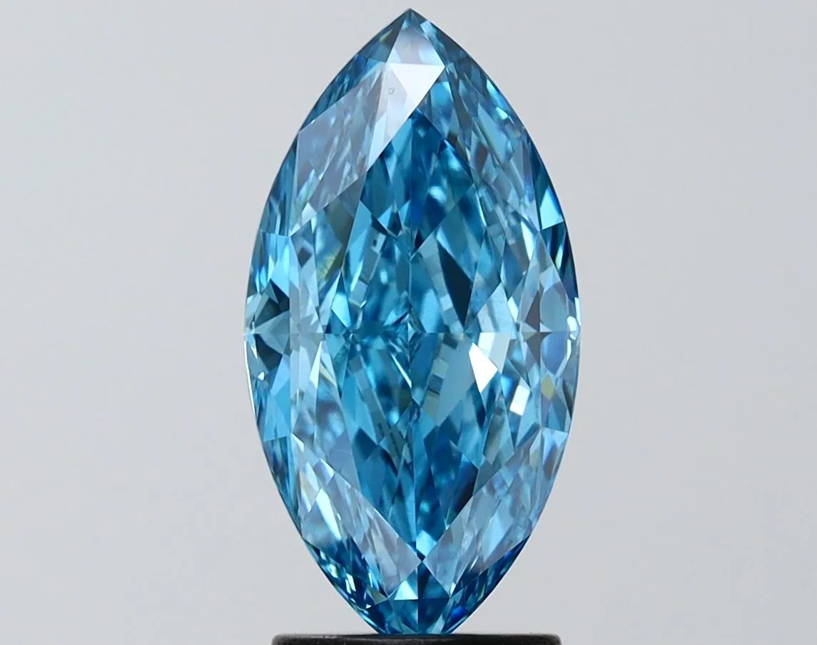 2.56ct MARQUISE Fancy Vivid Blue VS1 Coloured Lab diamond