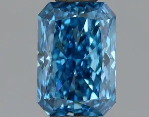 0.93ct RADIANT Fancy Vivid Blue VS1 Coloured Lab diamond