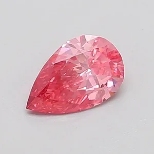 0.39ct PEAR Fancy Vivid Pink SI1 Coloured Lab diamond