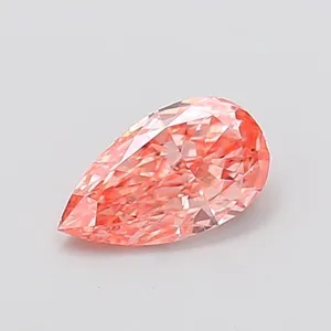 0.99ct PEAR Fancy Vivid Pink VS2 Coloured Lab diamond