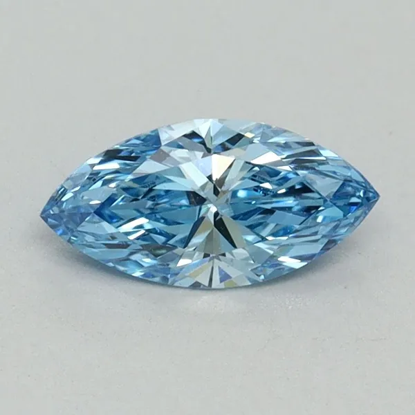 0.54ct MARQUISE Fancy Vivid Blue VS1 Coloured Lab diamond