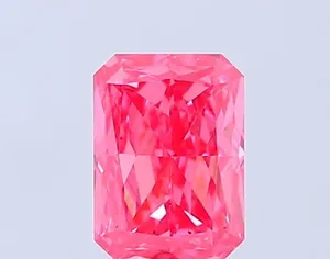 1.17ct RADIANT Fancy Vivid Pink VS2 Coloured Lab diamond