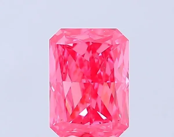 1.17ct RADIANT Fancy Vivid Pink VS2 Coloured Lab diamond