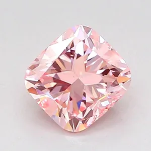 1ct CUSHION Fancy Intense Pink VS1 Coloured Lab diamond