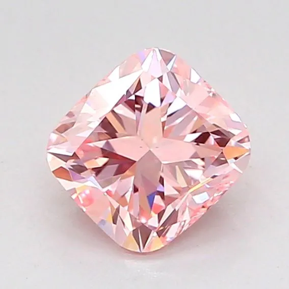 1ct CUSHION Fancy Intense Pink VS1 Coloured Lab diamond