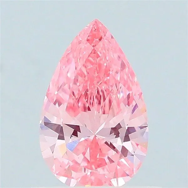 0.59ct PEAR Fancy Vivid Pink VS1 Coloured Lab diamond