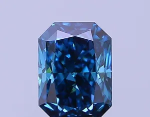 1.01ct RADIANT Fancy Vivid Blue VS1 Coloured Lab diamond