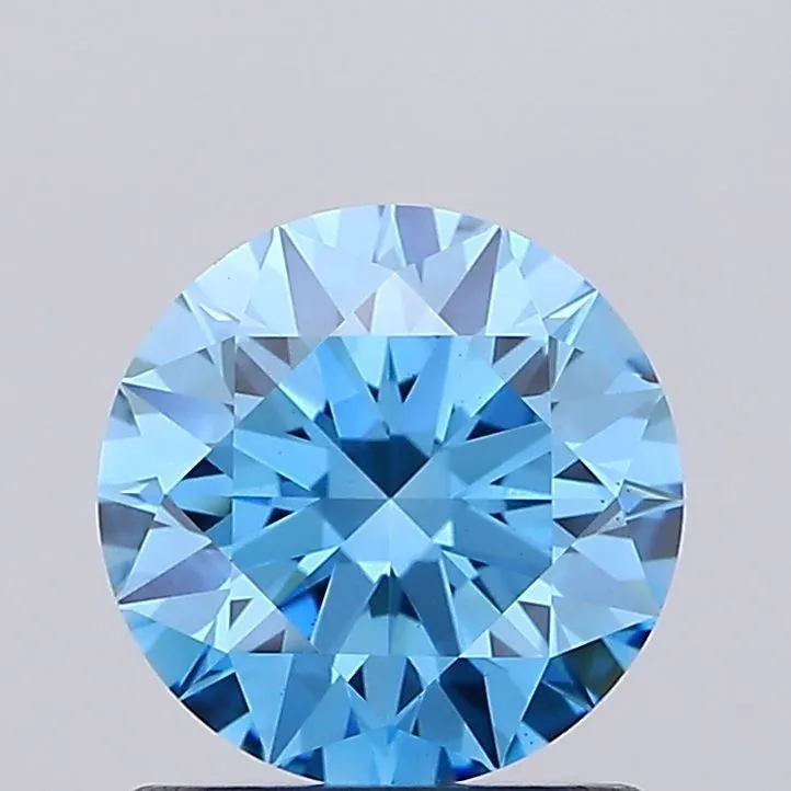 1.10ct ROUND Fancy Vivid Blue VS1 Coloured Lab diamond