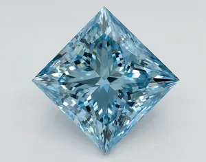 3.01ct PRINCESS Fancy Vivid Blue VS2 Coloured Lab diamond