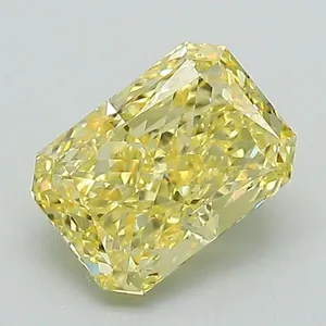 1.18ct RADIANT Fancy Vivid Yellow VS1 Coloured Lab diamond