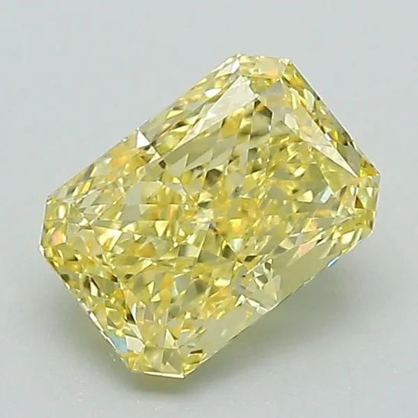 1.18ct RADIANT Fancy Vivid Yellow VS1 Coloured Lab diamond
