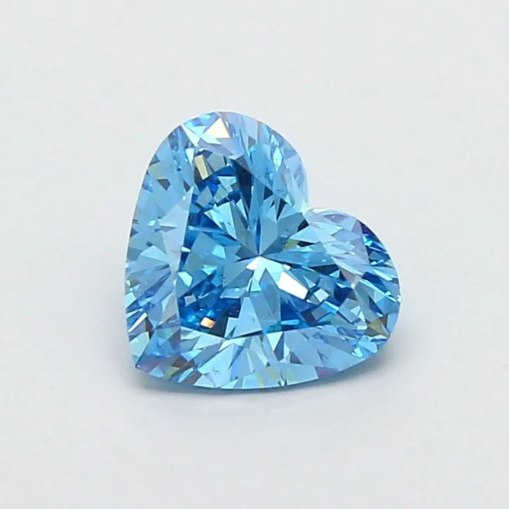 1.01ct HEART Fancy Vivid Blue VS2 Coloured Lab diamond
