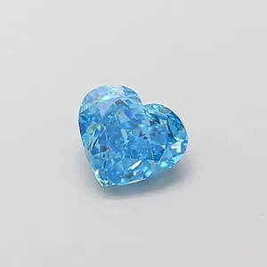 1ct HEART Fancy Vivid Blue SI1 Coloured Lab diamond