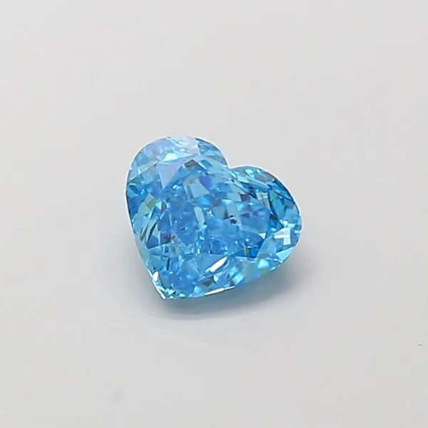 1ct HEART Fancy Vivid Blue SI1 Coloured Lab diamond