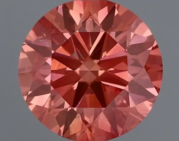0.55ct ROUND Fancy Vivid Purple Pink I1 Coloured Lab diamond