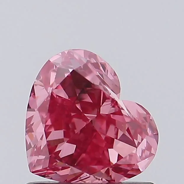 1.07ct HEART Fancy Vivid Pink VS2 Coloured Lab diamond