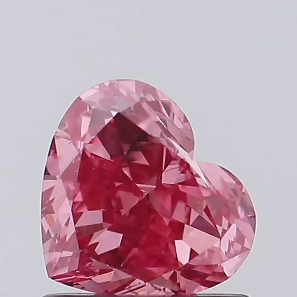1.07ct HEART Fancy Vivid Pink VS2 Coloured Lab diamond