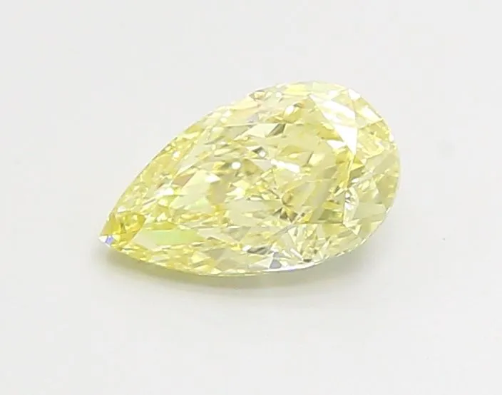 0.80ct PEAR Fancy Yellow VVS2 Coloured Lab diamond
