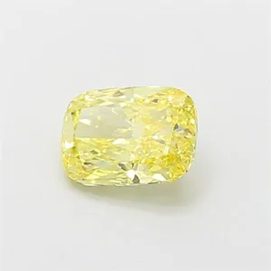 1.07ct CUSHION Fancy Intense Yellow VS1 Coloured Lab diamond