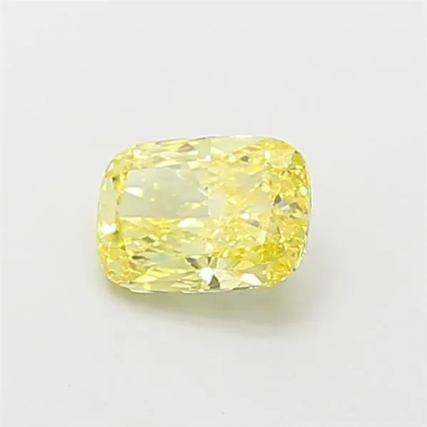 1.07ct CUSHION Fancy Intense Yellow VS1 Coloured Lab diamond