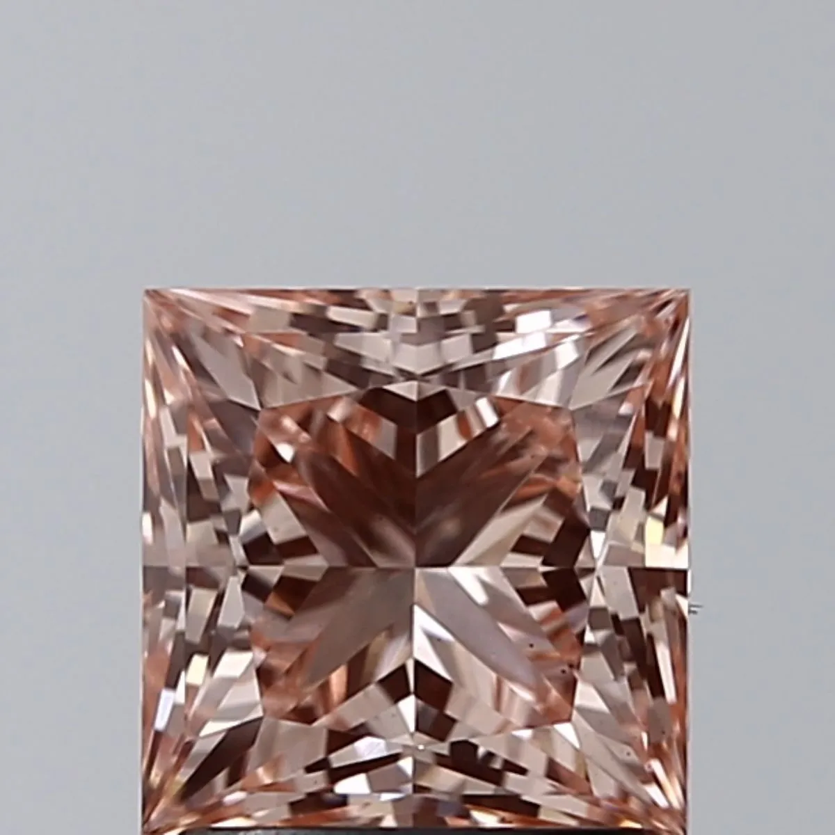 1.41ct PRINCESS Fancy Intense Pink VS2 Coloured Lab diamond