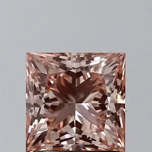 1.41ct PRINCESS Fancy Intense Pink VS2 Coloured Lab diamond