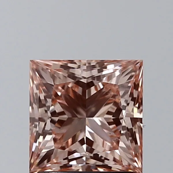 1.41ct PRINCESS Fancy Intense Pink VS2 Coloured Lab diamond
