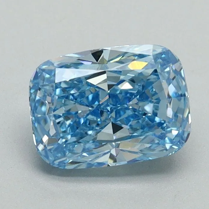 1.20ct CUSHION Fancy Vivid Blue VS1 Coloured Lab diamond
