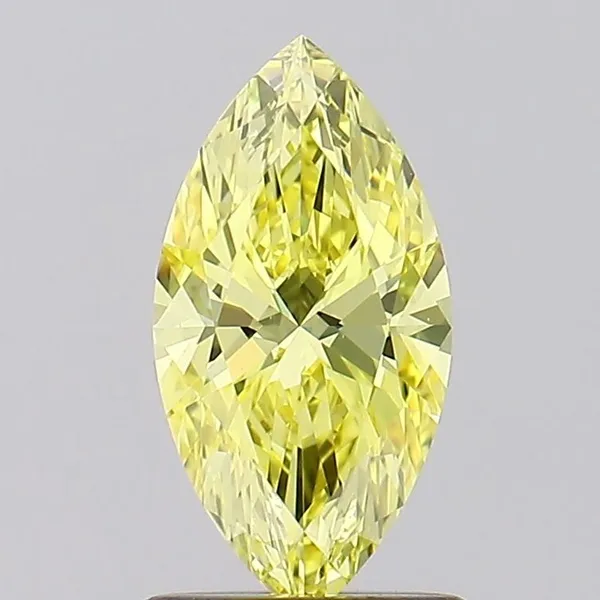 1.03ct MARQUISE Fancy Intense Yellow VS1 Coloured Lab diamond