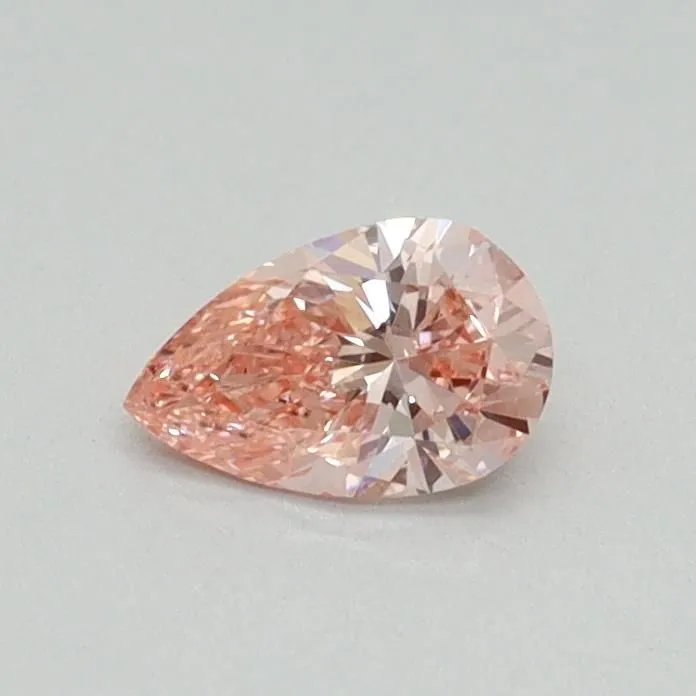 0.30ct PEAR Fancy Vivid Pink VS2 Coloured Lab diamond