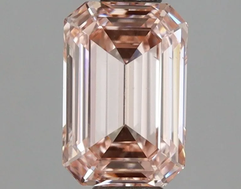 1.00ct EMERALD Fancy Intense Pink VS2 Coloured Lab diamond
