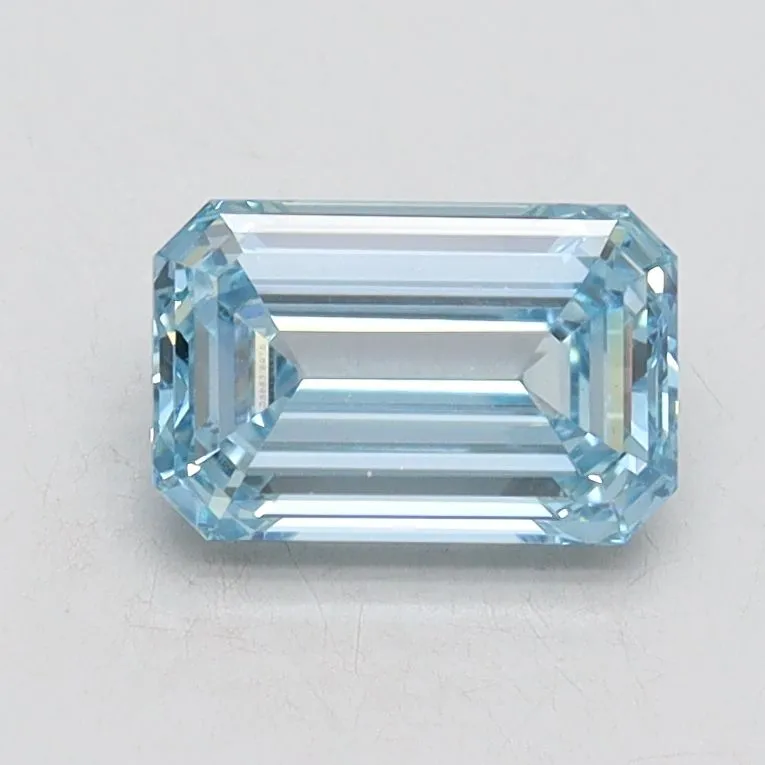 1.00ct EMERALD Fancy Intense Blue VS1 Coloured Lab diamond