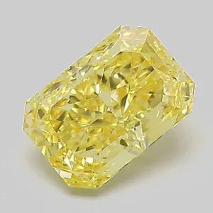 1.08ct RADIANT Fancy Vivid Yellow VVS2 Coloured Lab diamond