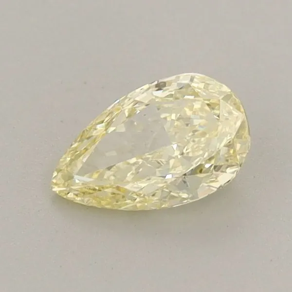 0.51ct PEAR Fancy Yellow VS1 Coloured Lab diamond