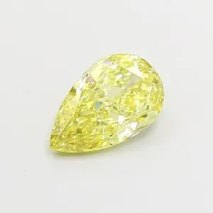 0.57ct PEAR Fancy Intense Yellow VS1 Coloured Lab diamond