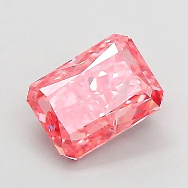 1.02ct RADIANT Fancy Vivid Pink SI1 Coloured Lab diamond