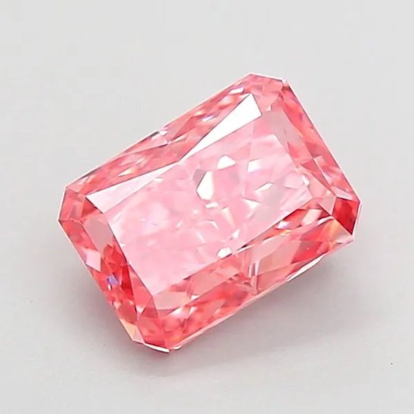 1.02ct RADIANT Fancy Vivid Pink SI1 Coloured Lab diamond