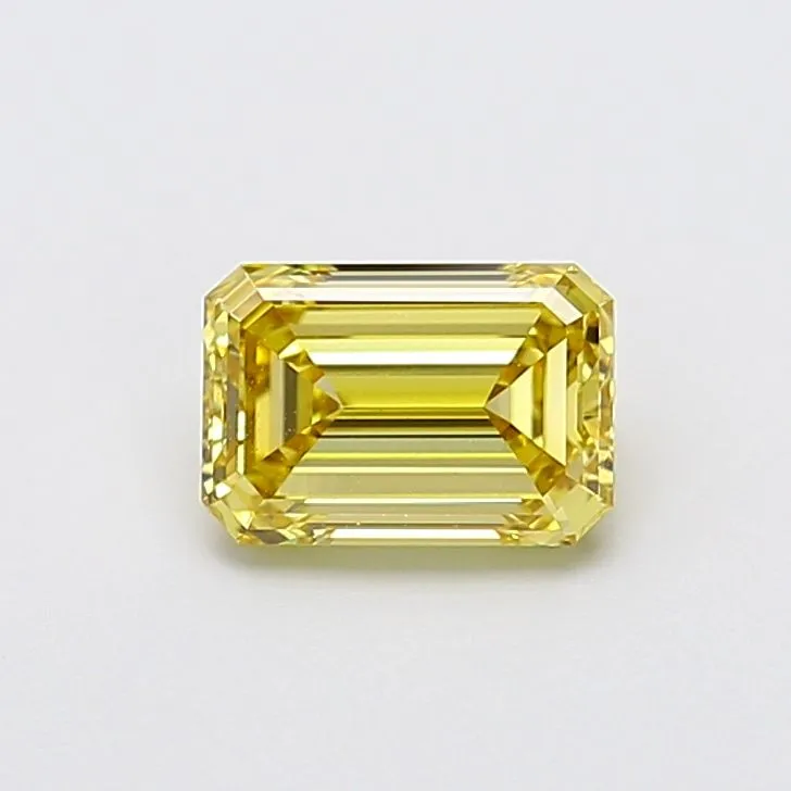 1.50ct EMERALD Fancy Yellow VS1 Coloured Lab diamond