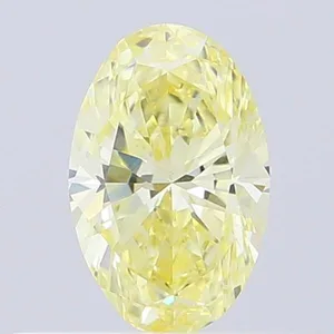 0.37ct OVAL Fancy Light Yellow VS1 Coloured Lab diamond