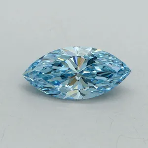 0.71ct MARQUISE Fancy Vivid Blue VS2 Coloured Lab diamond