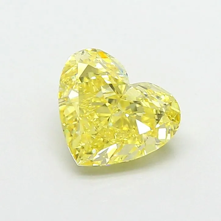 1.25ct HEART Fancy Intense Yellow VS2 Coloured Lab diamond