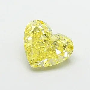1.25ct HEART Fancy Intense Yellow VS2 Coloured Lab diamond