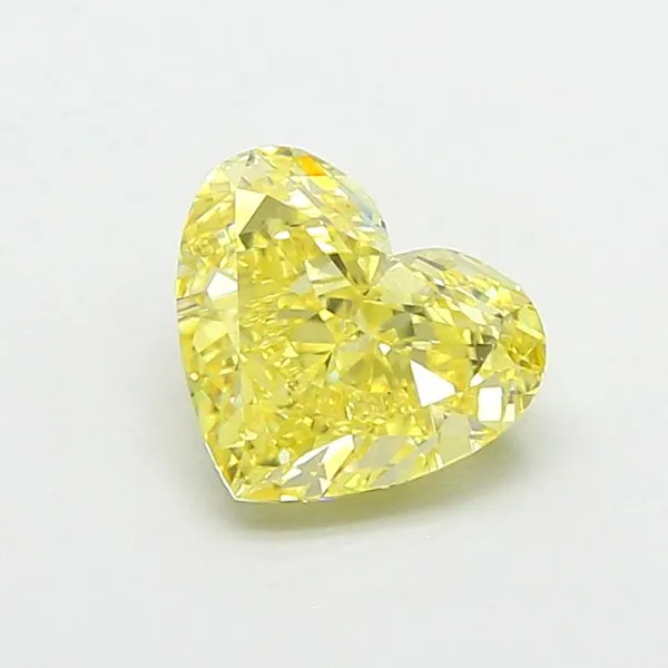 1.25ct HEART Fancy Intense Yellow VS2 Coloured Lab diamond