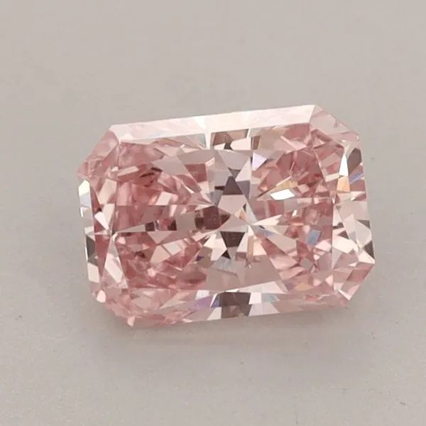 0.89ct RADIANT Fancy Vivid Pink VS2 Coloured Lab diamond